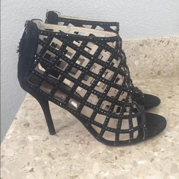 Michael Kors caged heels size 8 black