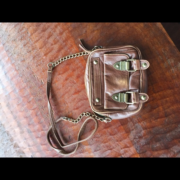 Brown cross body bag