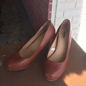 Mossimo Brown Faux Leather Heels