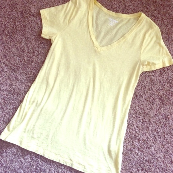 V neck Yellow Vintage Shirt