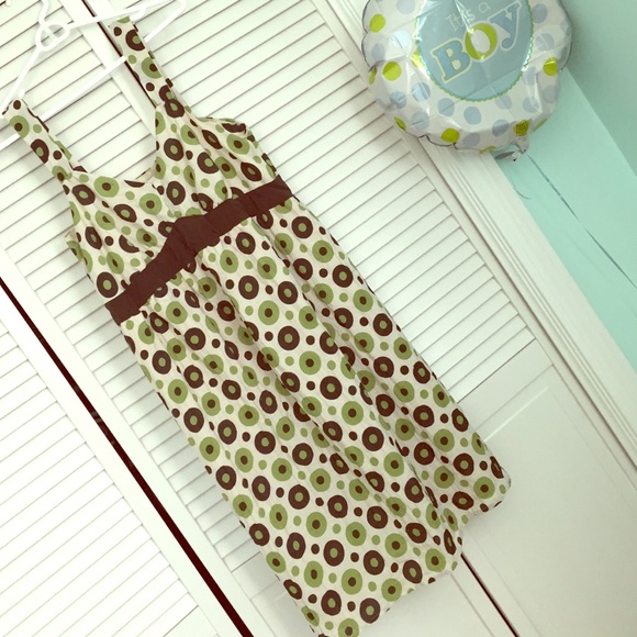 Motherhood Maternity Dresses & Skirts - ⛔️SOLD Green Brown Maternity Casual Dress