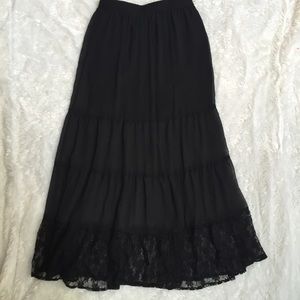 Black Lace Maxi Skirt