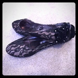 Dollhouse Lace and Stud Ballet Flat (9)