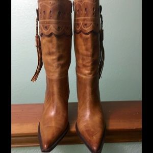 Charlie 1 Horse tan fashion cowboy boots, 9 B