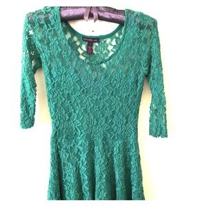 Teal Lace Dress