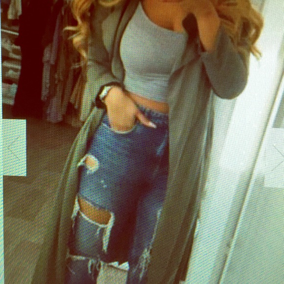 Lapel Long army green coat