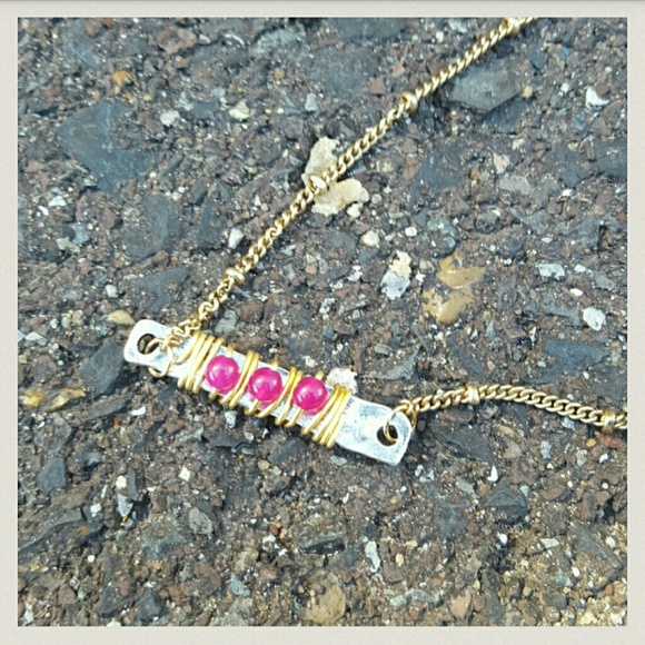 Jane Marie Jewelry - NWT Jane Marie Bar bead&wire necklace