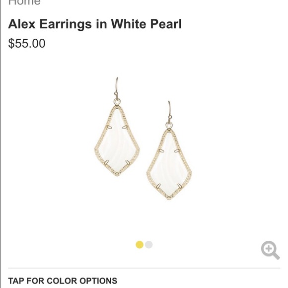Alex earrings Kendra Scott white pearl