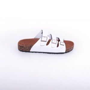 Desert Rose Apparel Shoes - Nature Breeze "Birks" Melbourne 3 Strap - White Desert Rose Apparel Shoes - Nature Breeze "Birks" Melbourne 3 Strap - White