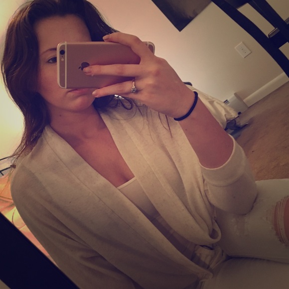 Tan cardigan