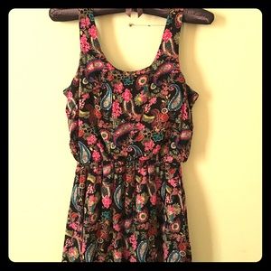 High Low Paisley Dress