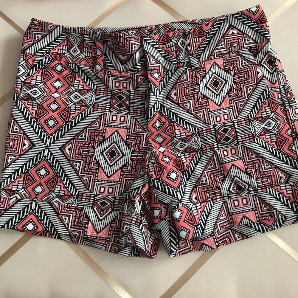 INC Pink tribal shorts PETITE SIZE