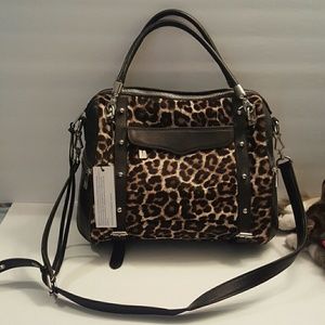 NWT Rebecca Minkoff Leather and Calf hair Leopard