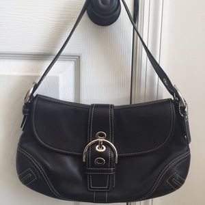 Coach Black Leather Shoulder Bag F10192