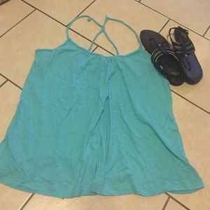 Braided tank xxl light blue