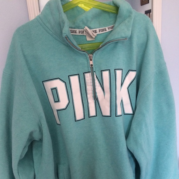 *SOLD* Victorias Secret PINK 1/4th zip sweatshirt - Picture 3 of 4