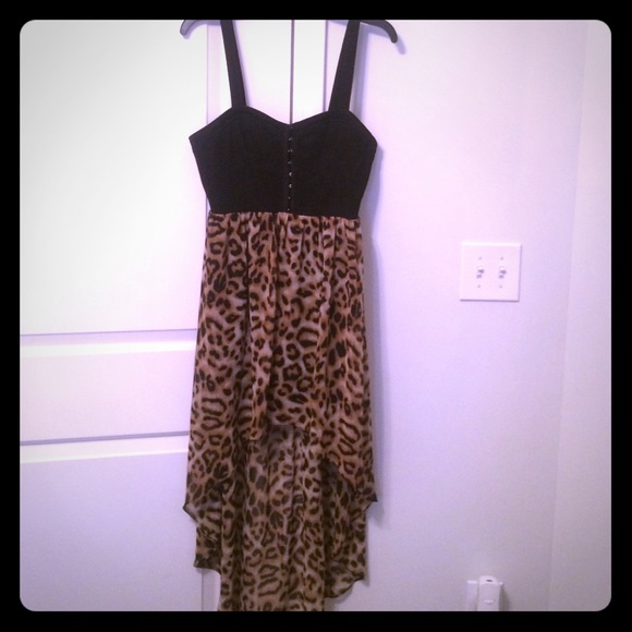 Cute low high dress.