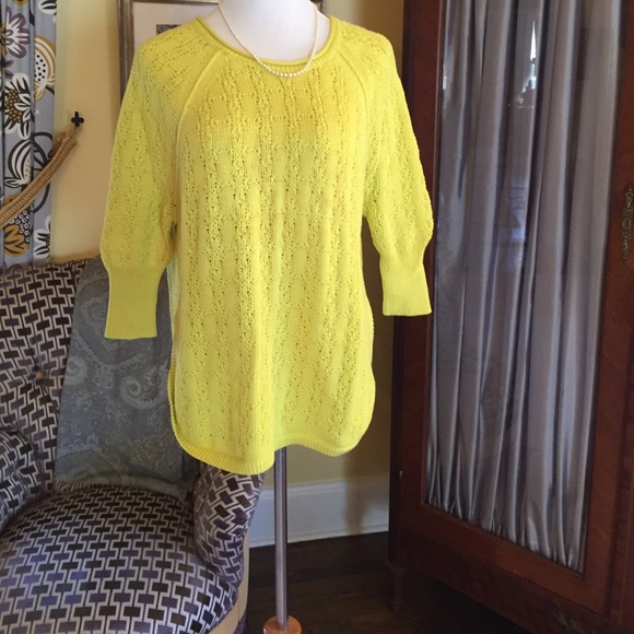 Chartreuse cotton sweater