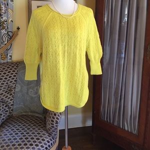 Chartreuse cotton sweater