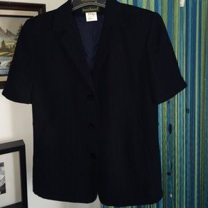 Black short sleeved  office jacket lined