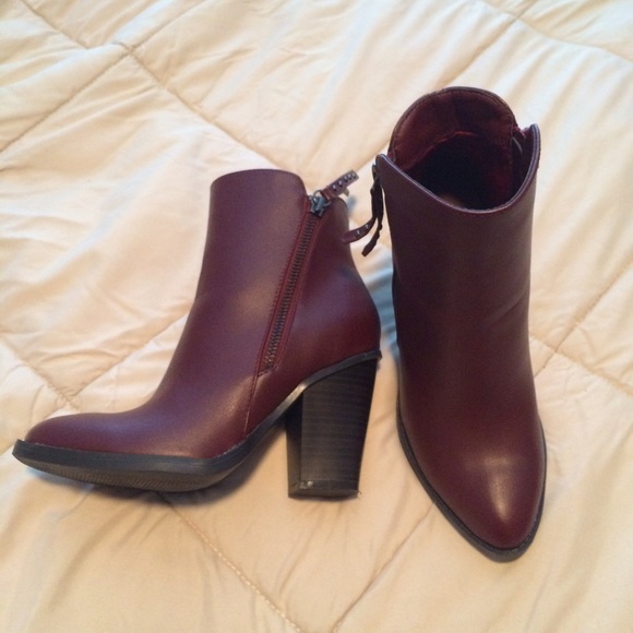Charlotte Russe Burgundy heeled boots