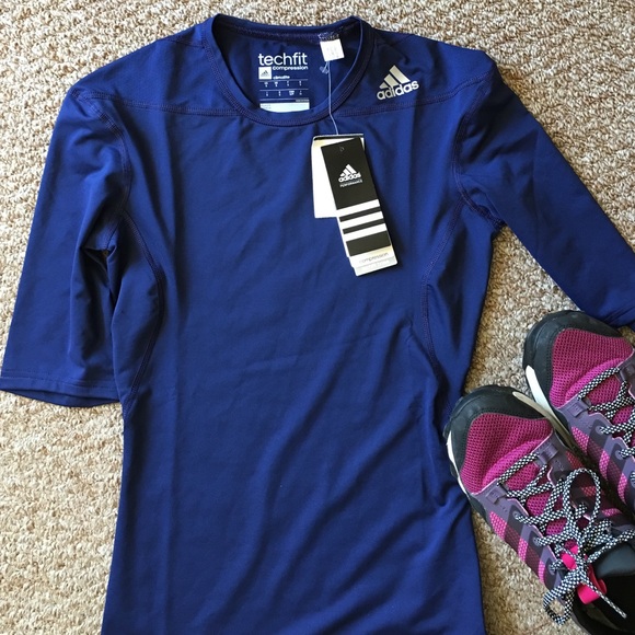 Adidas Tops - Adidas blue tech fit top