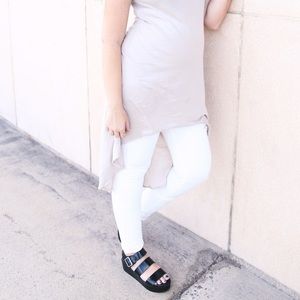 White maternity denim