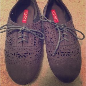 Grey Esprit Oxfords, size 7.5
