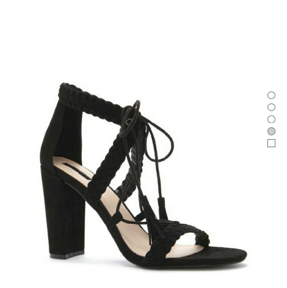 Faux Suede Braided lace up Sandals