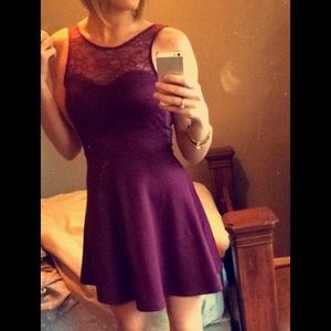 Deep purple low back dress