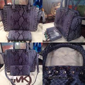 NEW SET MICHAEL KORS LG.SELMA SATCHEL /WALLET