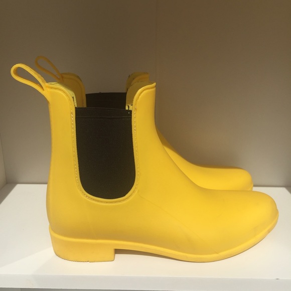 yellow chelsea rain boots