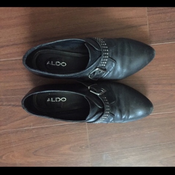 Aldo Black Studded Booties