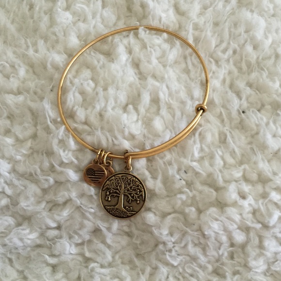 Alex and Ani tree of life gold finish