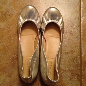 J crew metallic cece flats 9