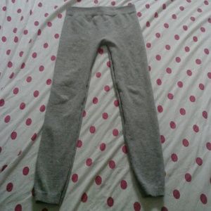 Gray fleece lined leggings