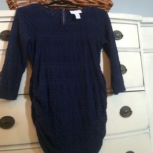 Jessica Simpson Lace Back Zip Maternity Blouse