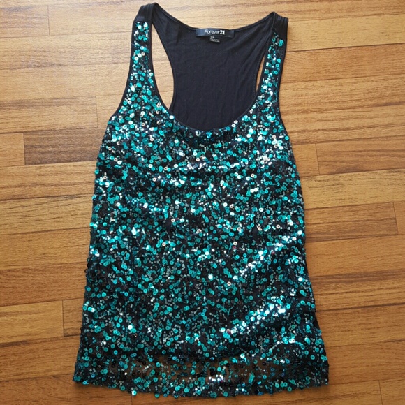 Turquoise Forever 21 tank - Picture 1 of 1