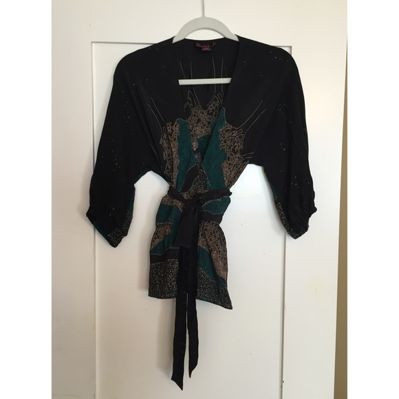 Anthropologie blousy kimono-style top