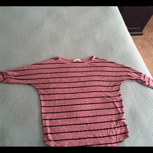 3/4 sleeve stripe pomelo top