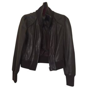 NORDSTROM HALOGEN LEATHER MOTO JACKET