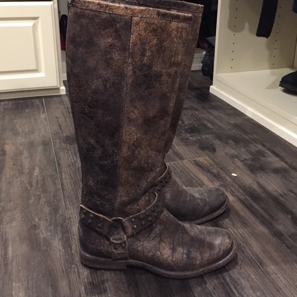 Frye Phillip studded harness boot #76507