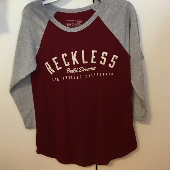 cute young & recklass baseball tee!!
