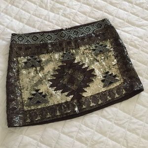 ALL SAINTS hand embellished skirt SZ 4