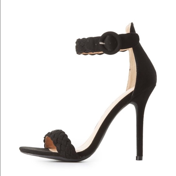 Black braided heel