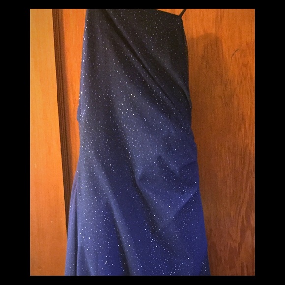 Long navy blue formal dress