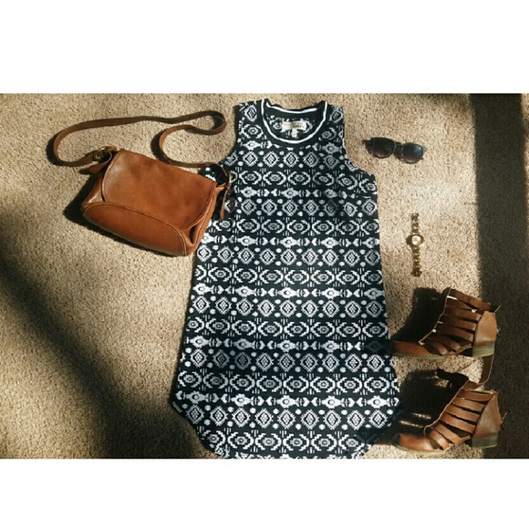 Tribal print tank dress