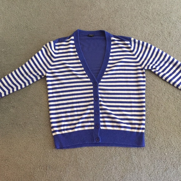 Torrid cardigan with blue sheer back