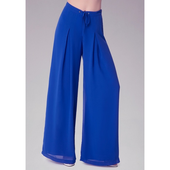 Blue Wide Leg Pants