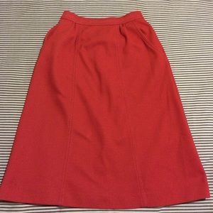 Graff Stretchy Red Thick Knit Knee Length Skirt